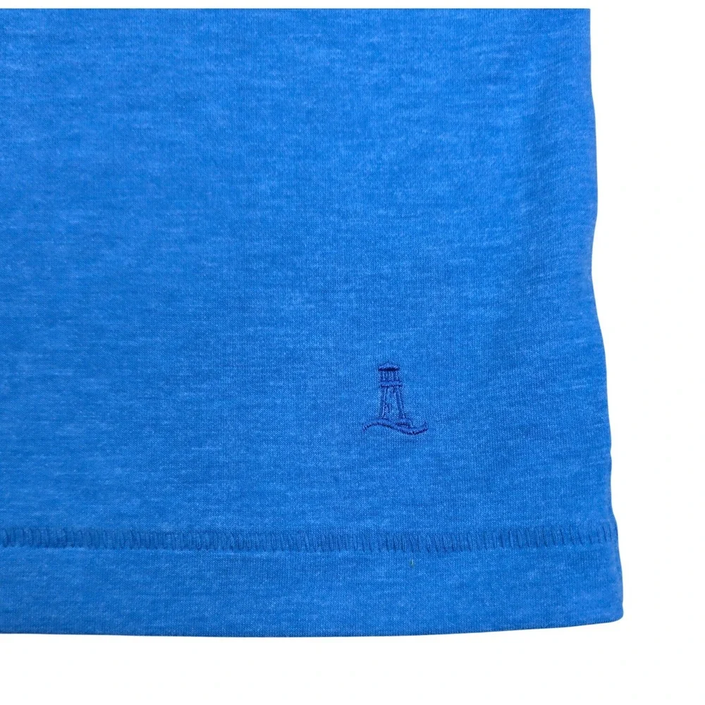 Lands End Classic Fit T-Shirt Mens Large Blue 4-Way Stretch Performance Tee